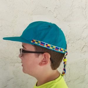 New Adjustable nylon neon hat men women 80s 90s